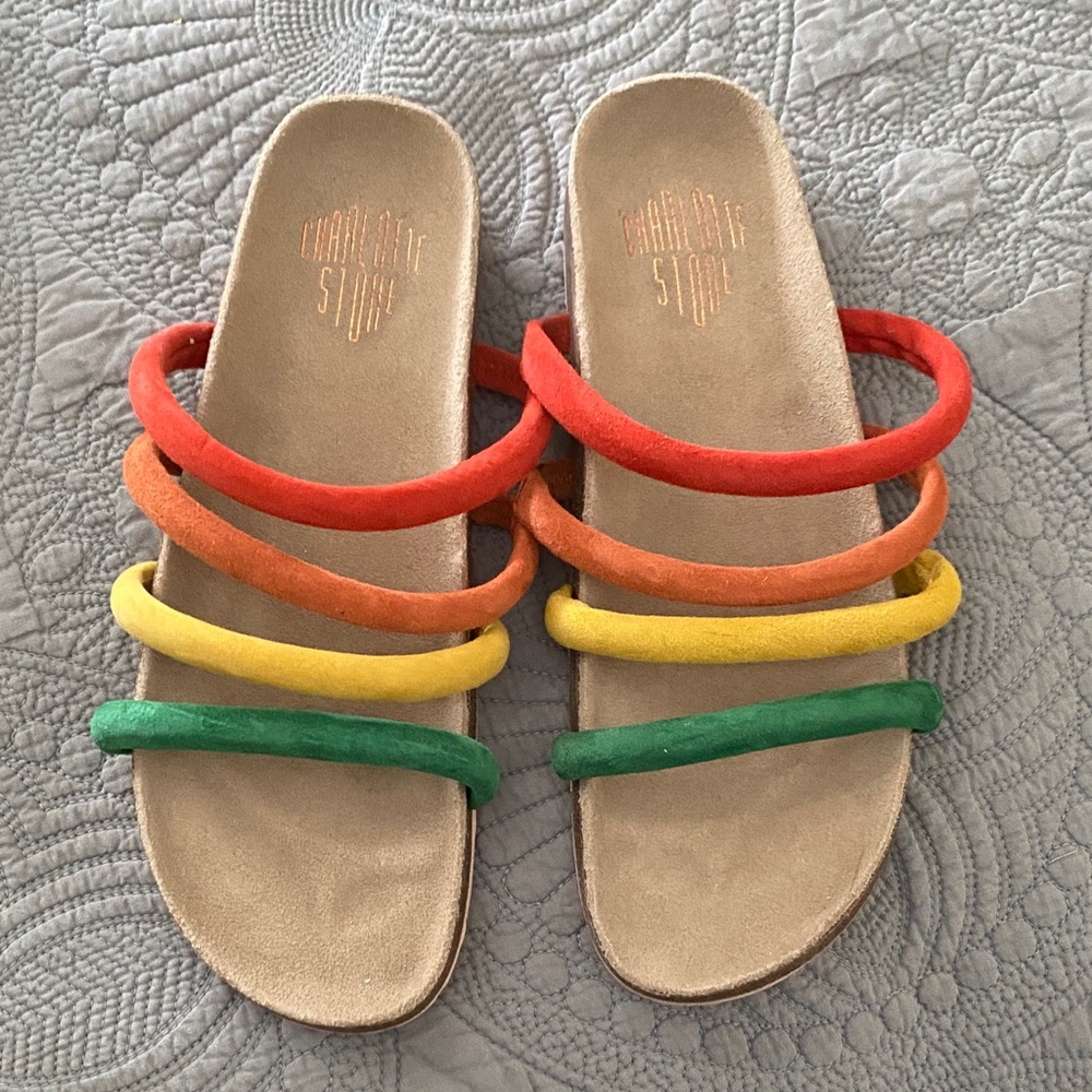Charlotte Stone Multicolor Strappy Sandals